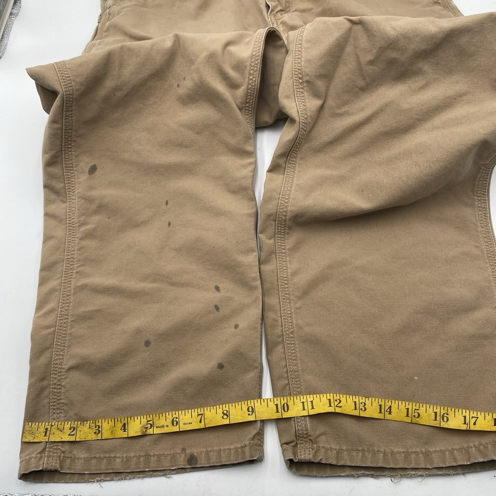CARHARTT B151 DKH Duck Canvas Loose Original Fit Carpenter Work Pants Mens 36x30 - Picture 5 of 13